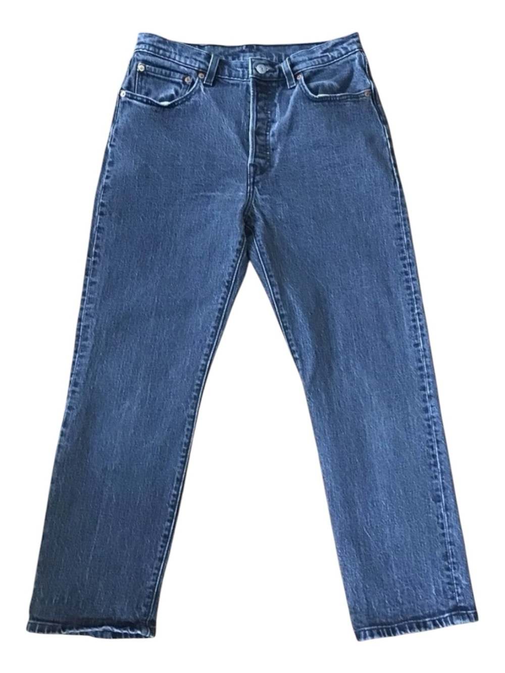 Levi’s Premium 501 High Rise Button Fly Jeans Women’s W28 L26 black/Gray Denim